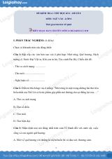 Đề kiểm tra 1 tiết Văn 8 - Đề số 8